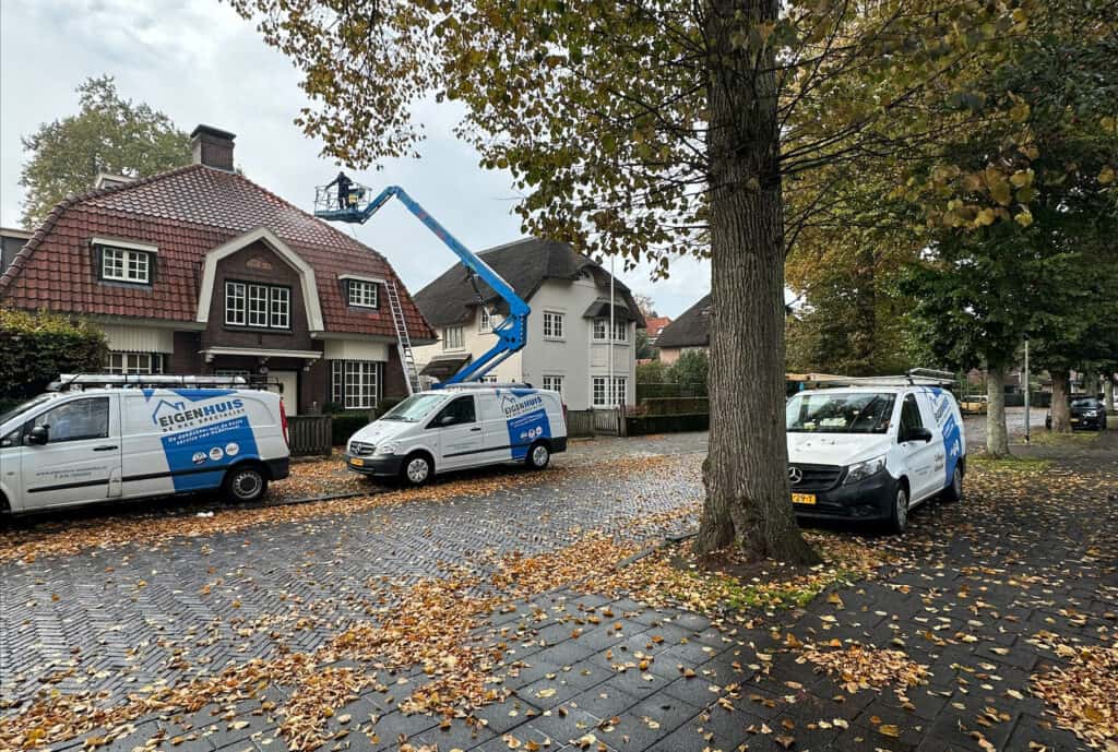 Dakdekker bussen buiten